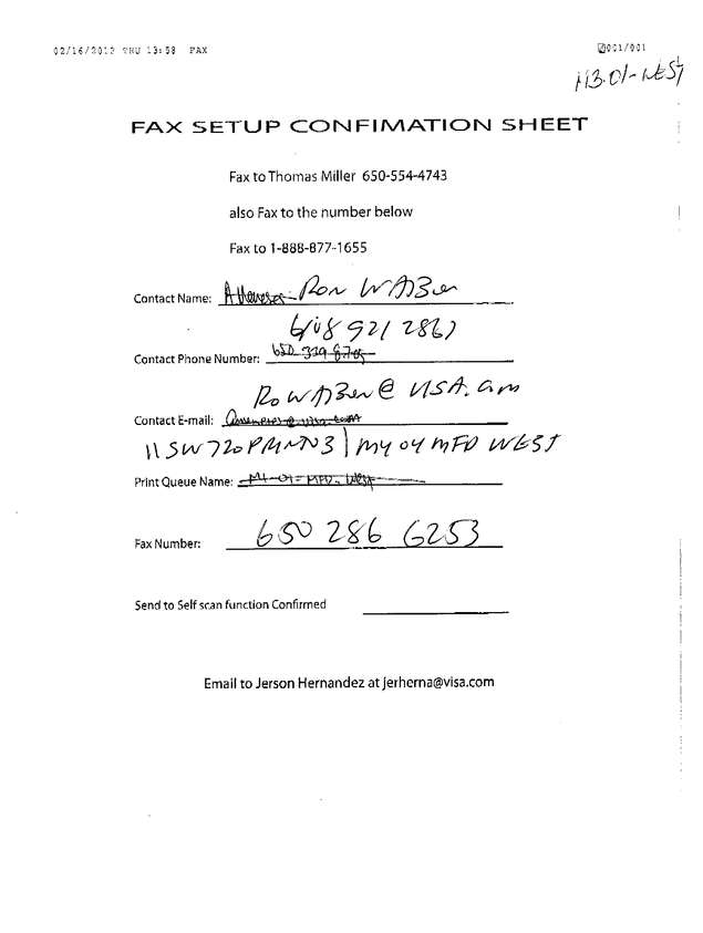 Fax page