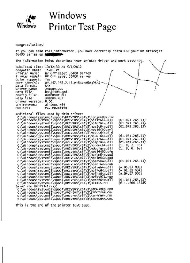 Fax page