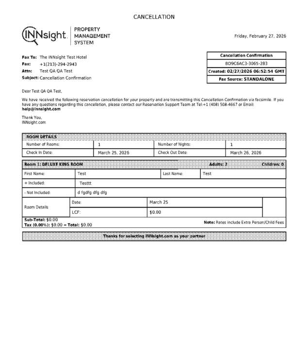 Fax page