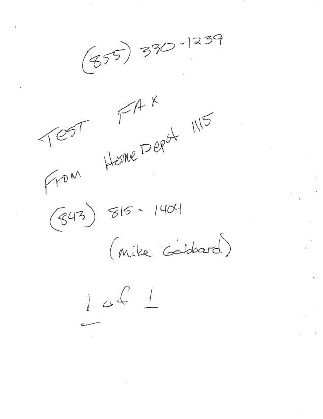 Fax page