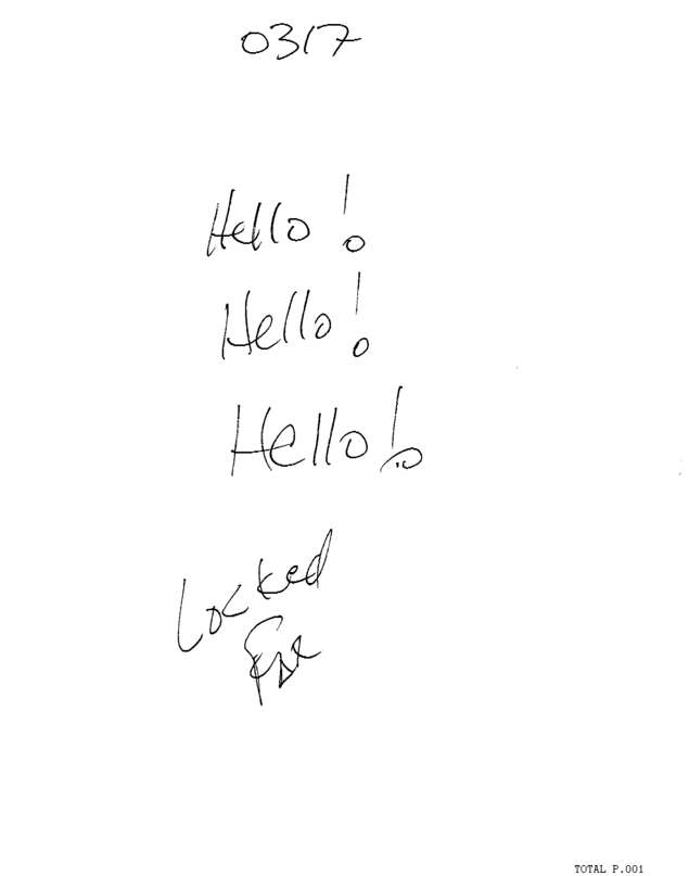 Fax page
