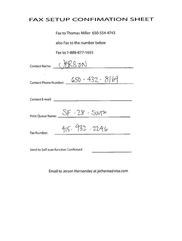Fax page