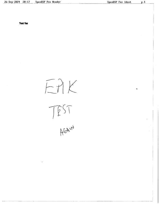 Fax page