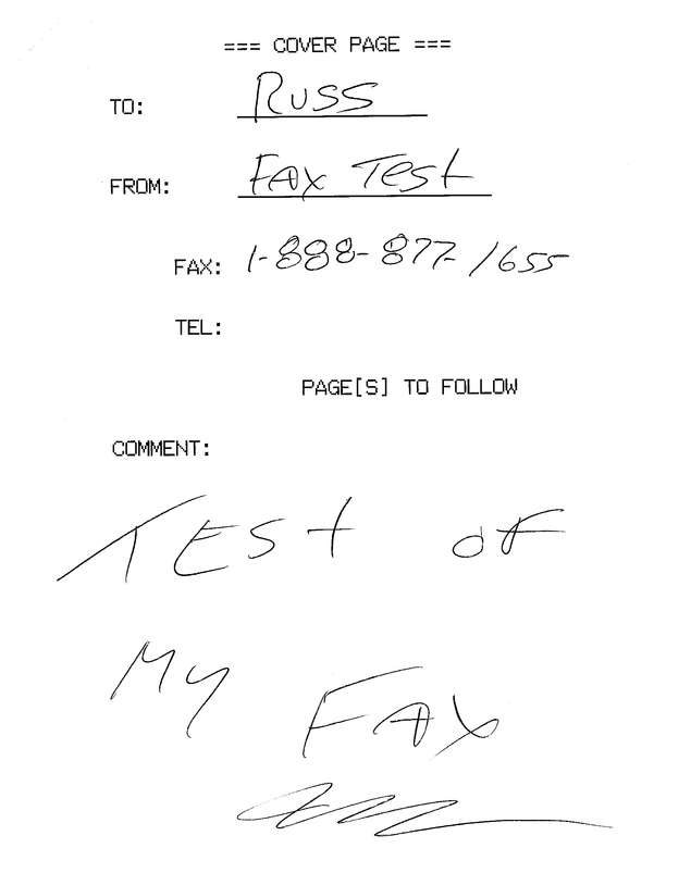 Fax page