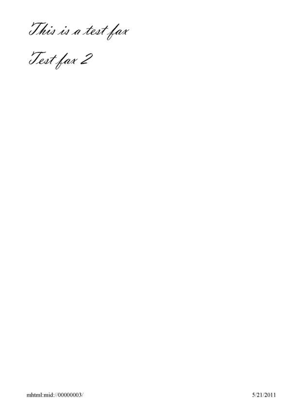 Fax page