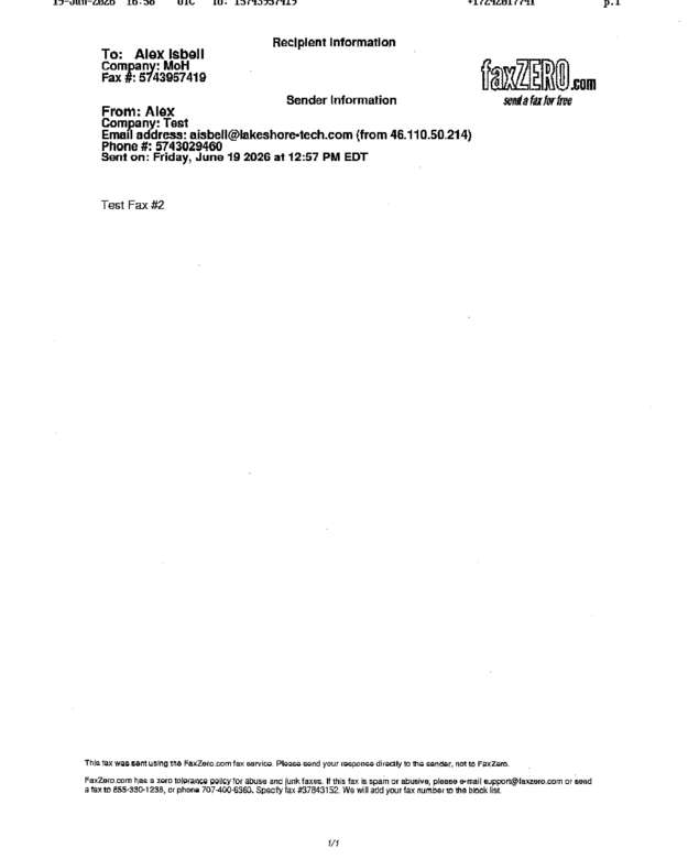 fax page