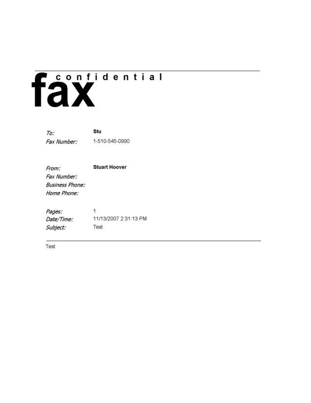 Fax page