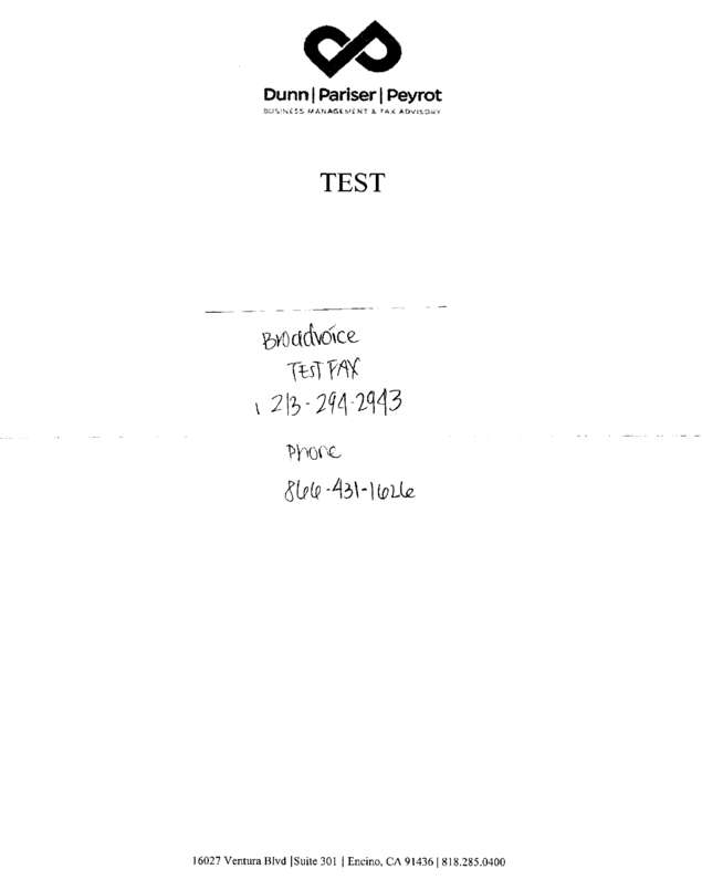 Fax page
