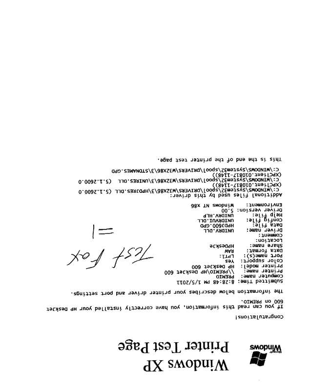 Fax page
