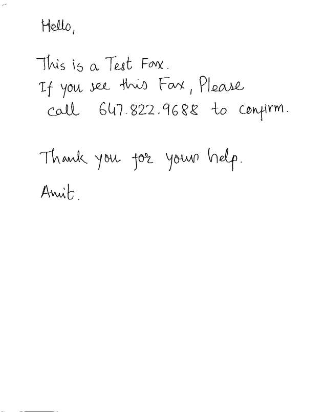 Fax page