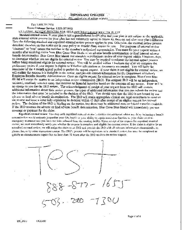 Fax page