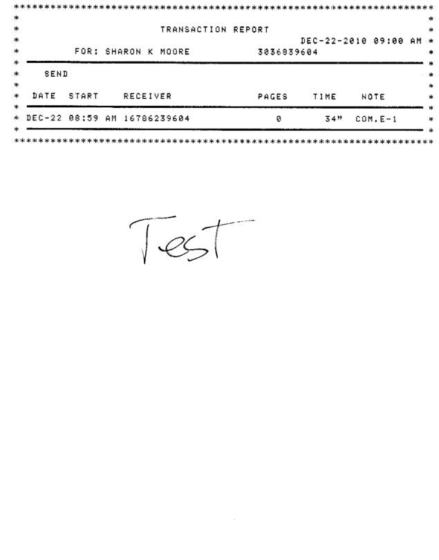 Fax page