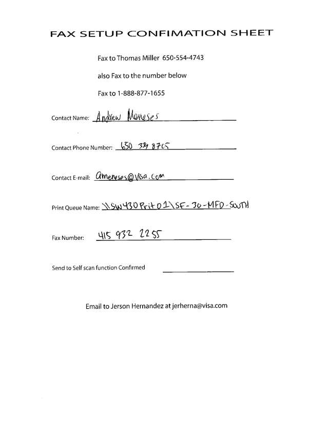 Fax page
