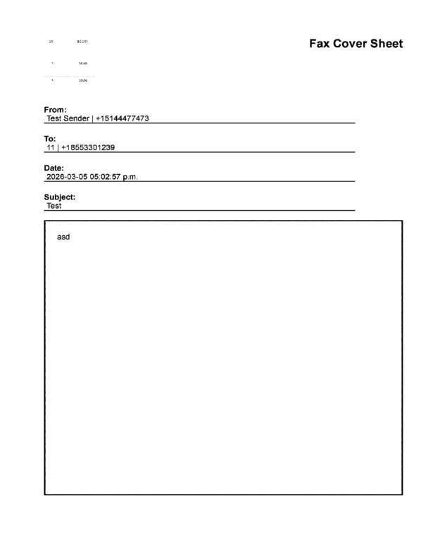 Fax page