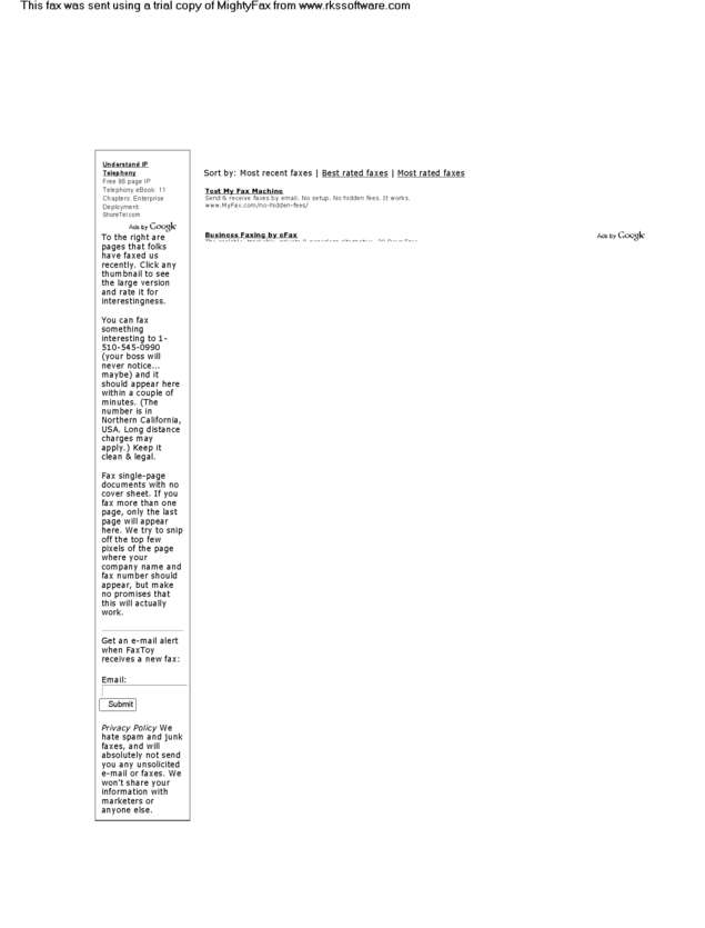 Fax page