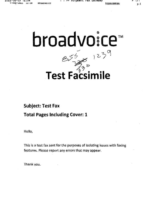 fax page