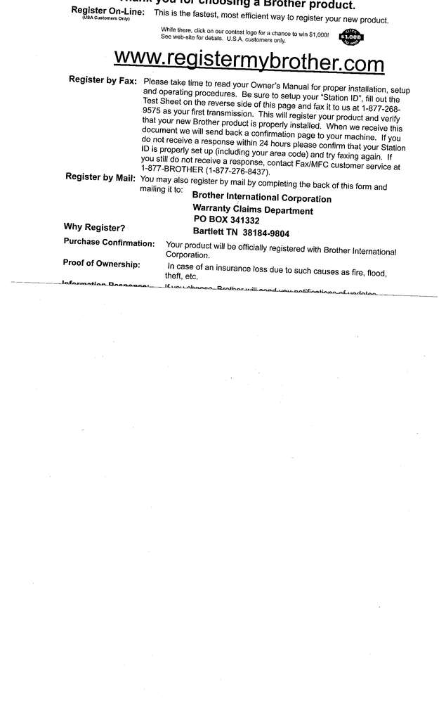 Fax page