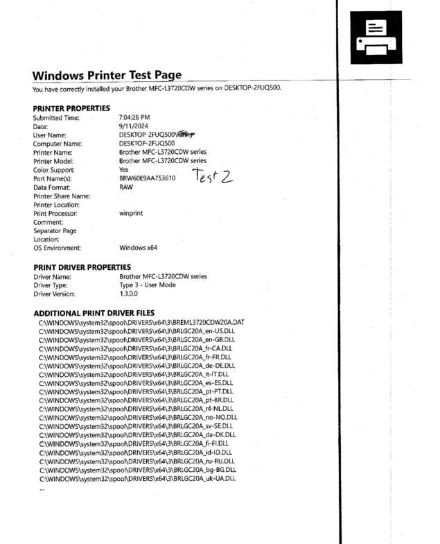 Fax page
