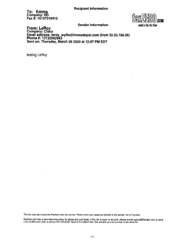 fax page