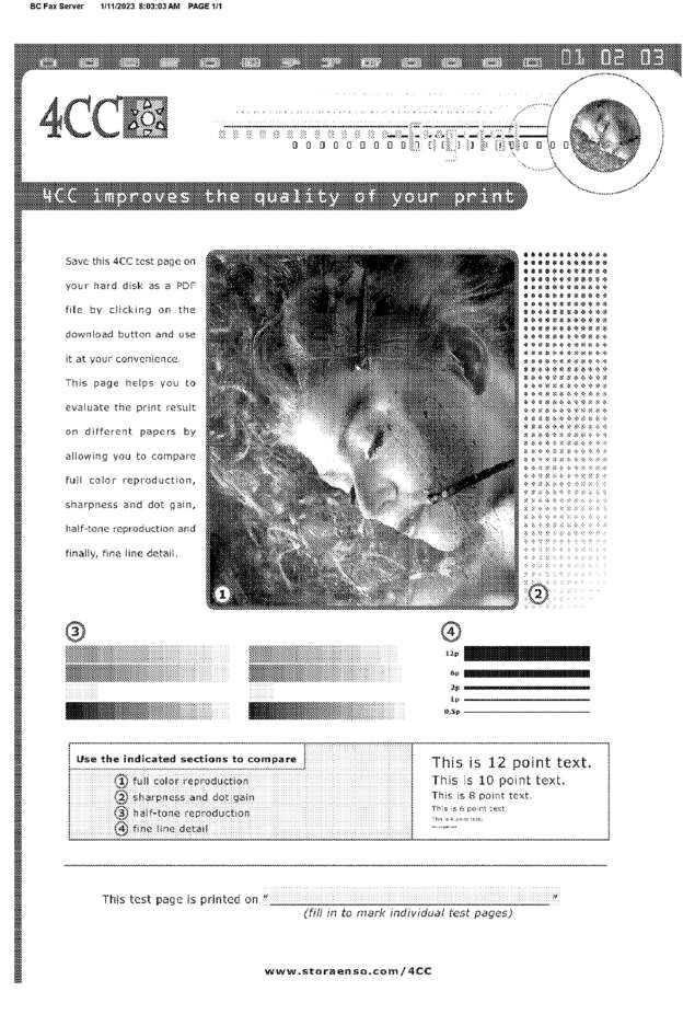 Fax page
