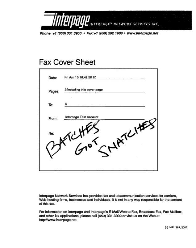 fax page