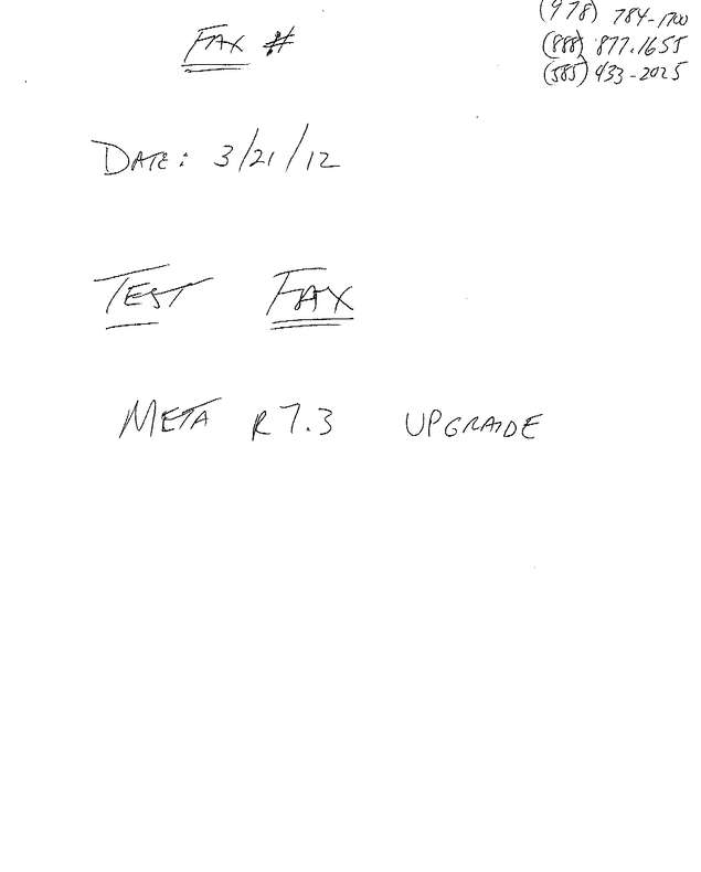 Fax page