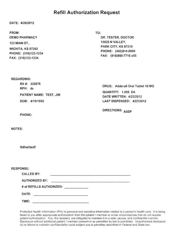 Fax page