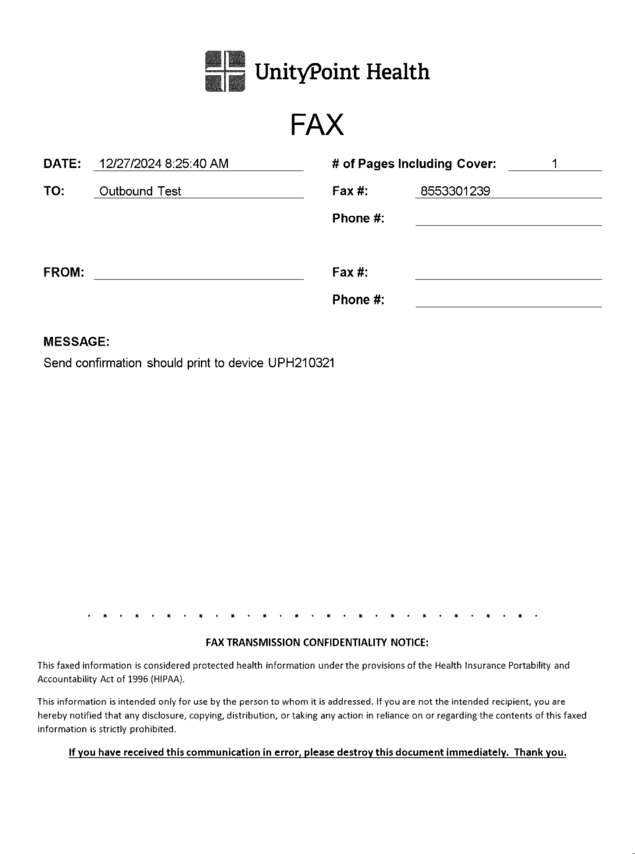 Fax page
