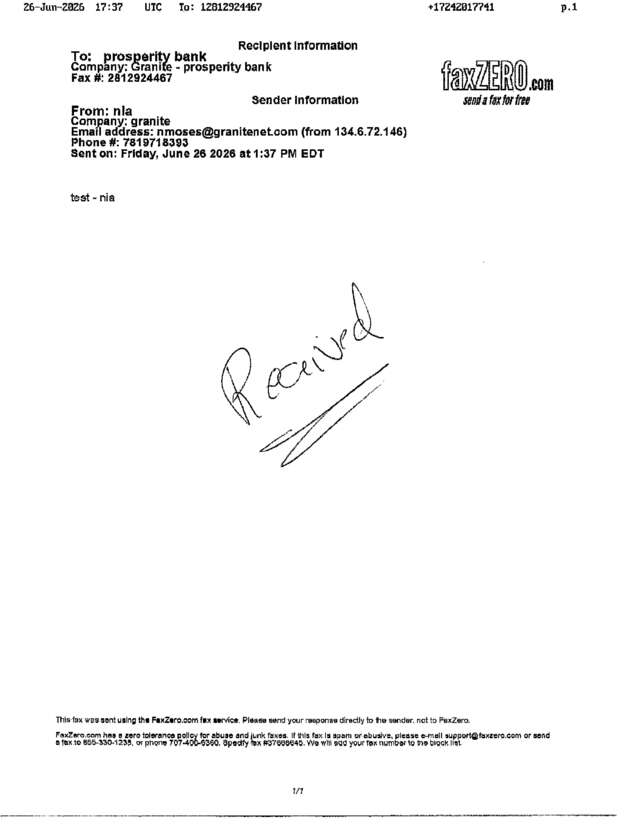 fax page