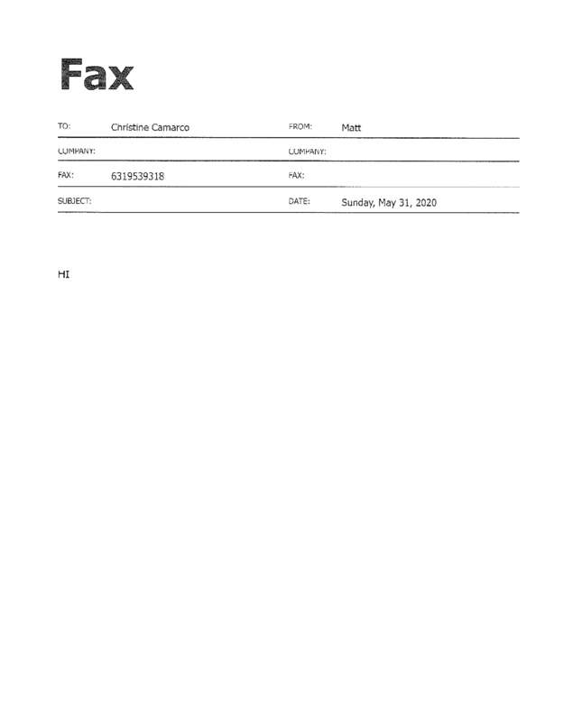 Fax page