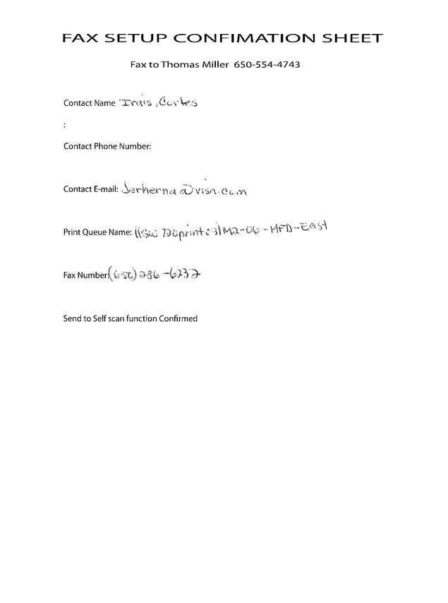 Fax page