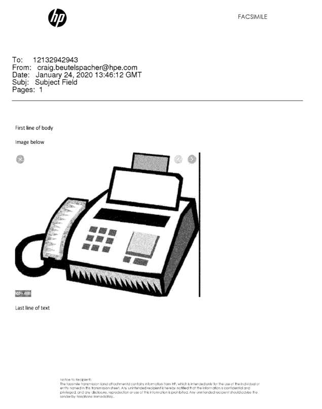 Fax page