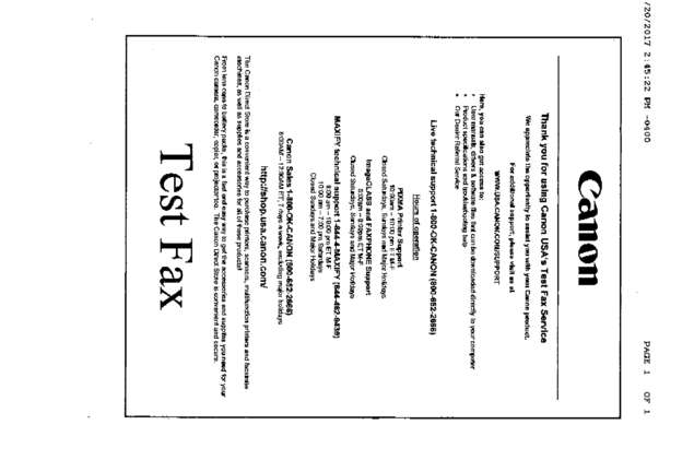 Fax page