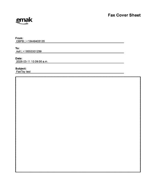 Fax page