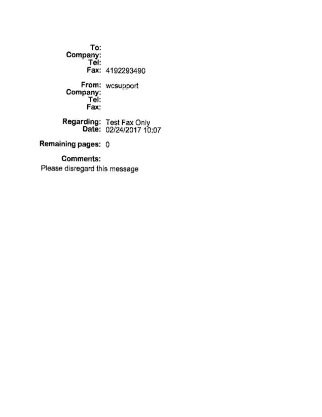 Fax page