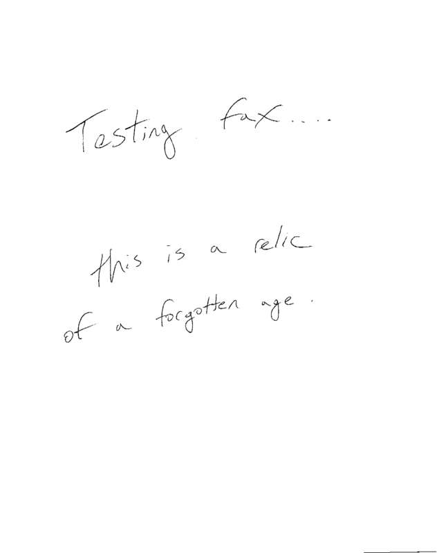 Fax page