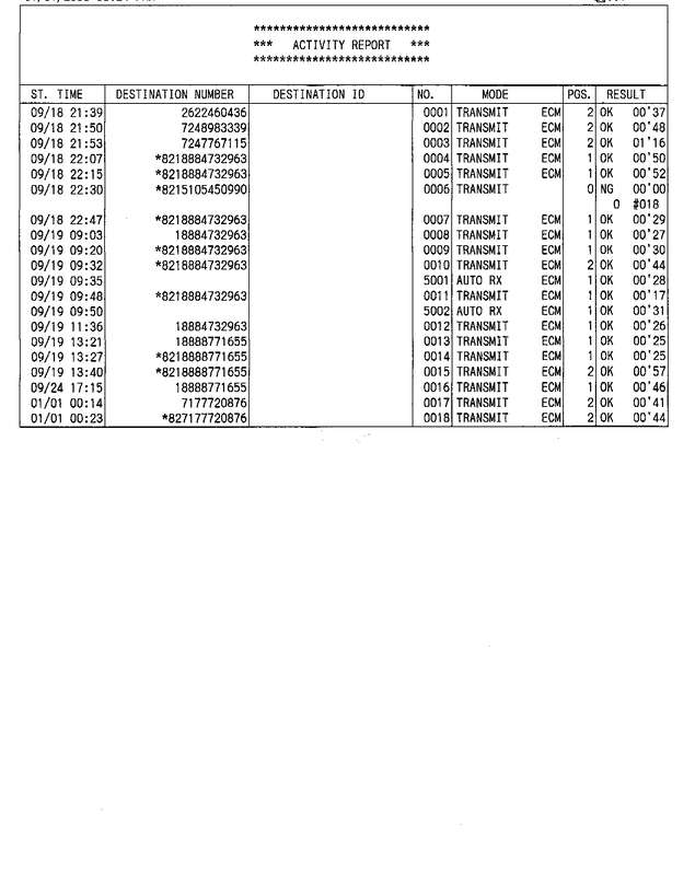 Fax page