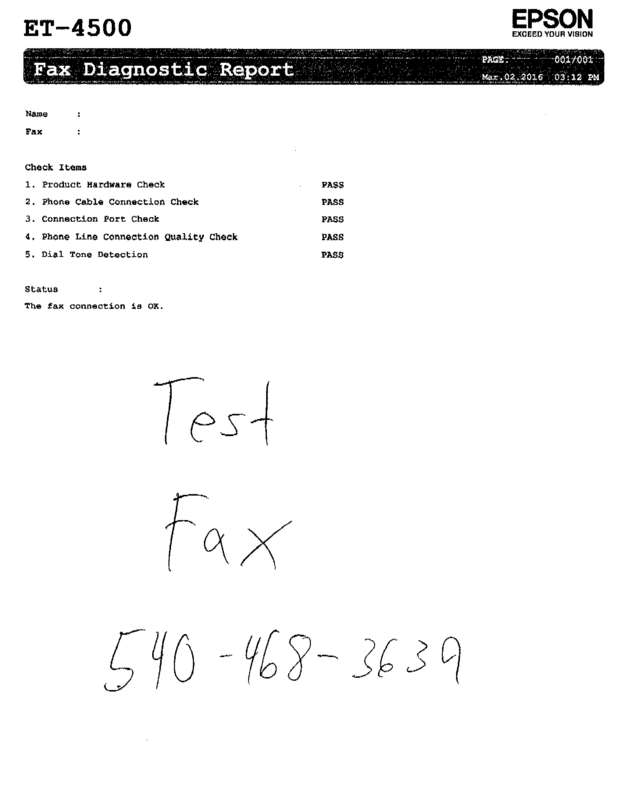 Fax page