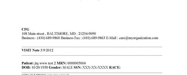 Fax page