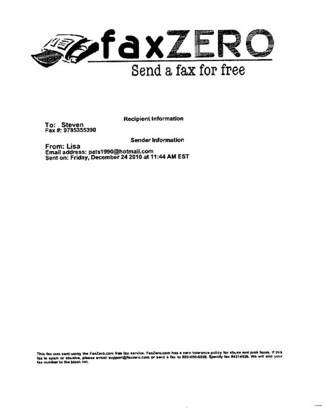 Fax page