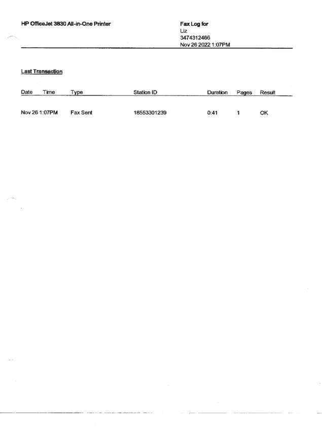 Fax page
