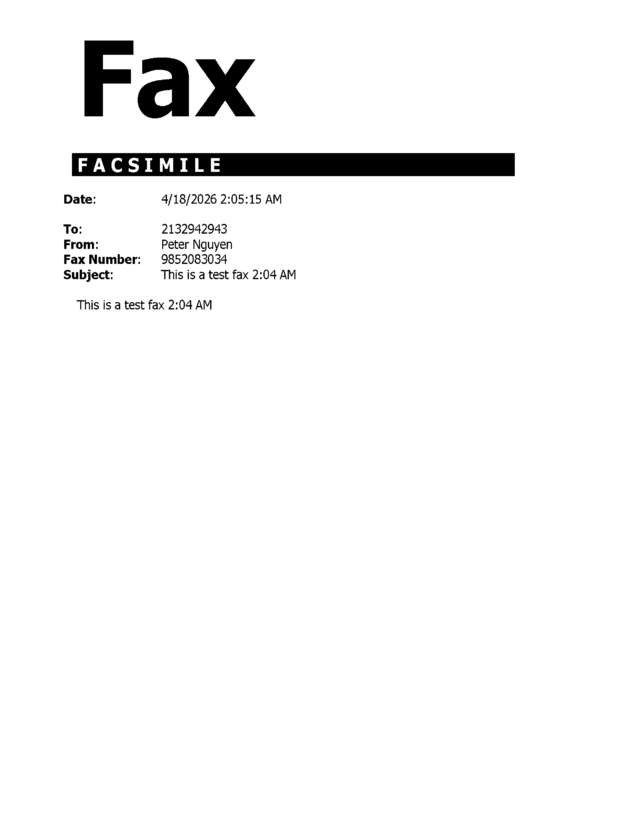 fax page