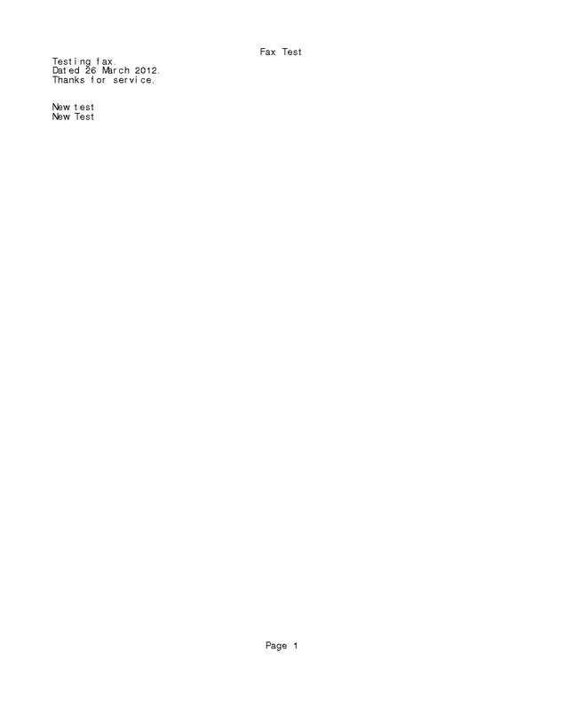Fax page