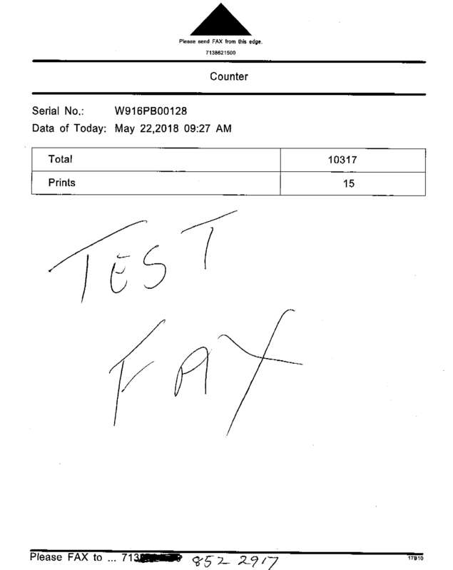 Fax page