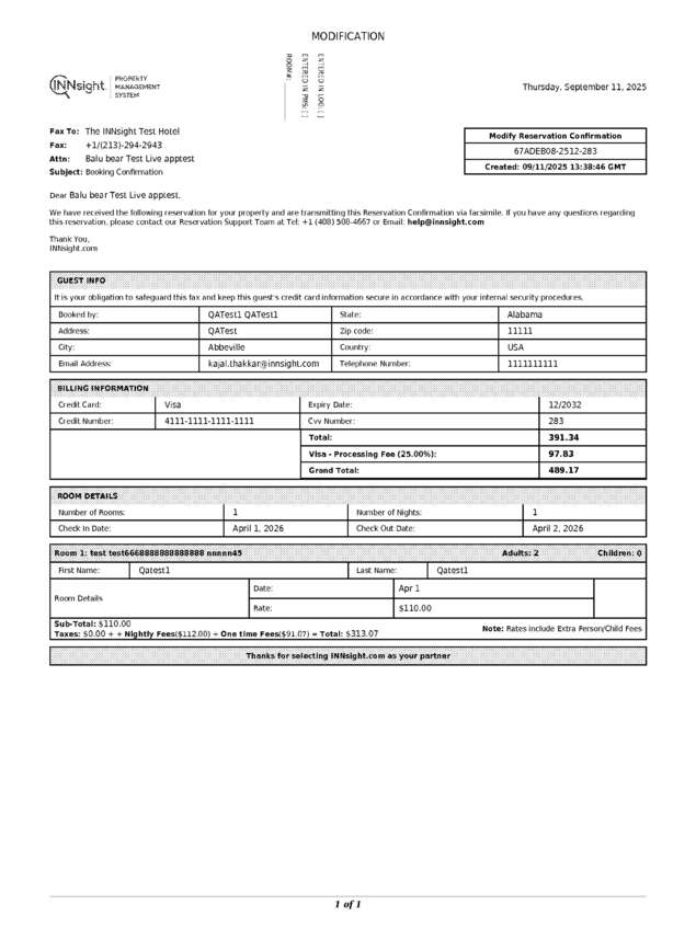 Fax page