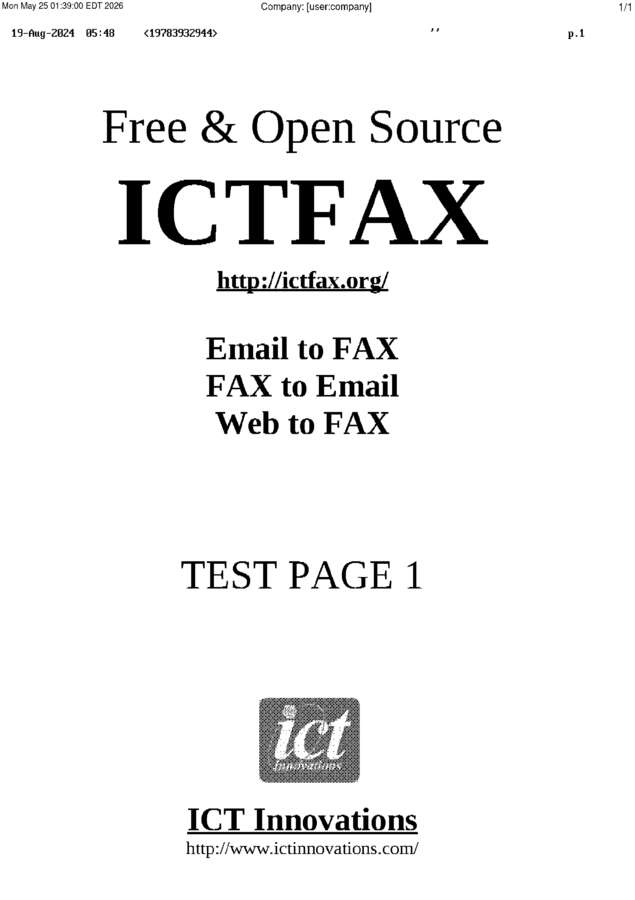 fax page