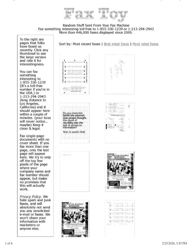 Fax page