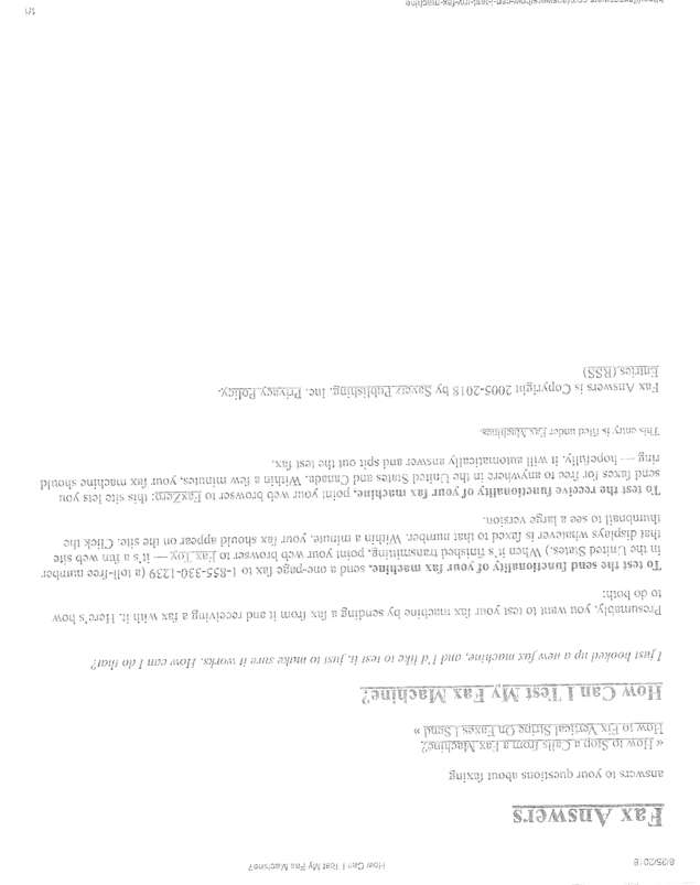 Fax page
