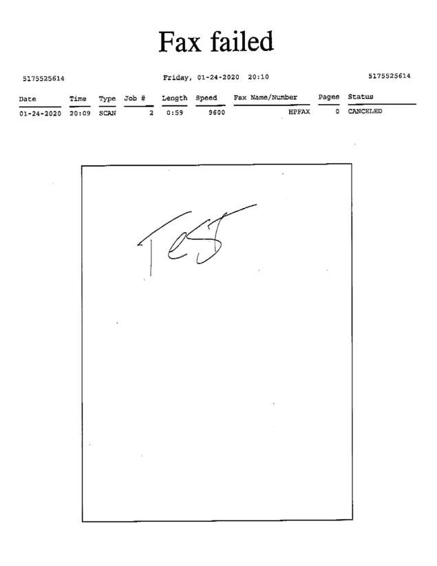 Fax page