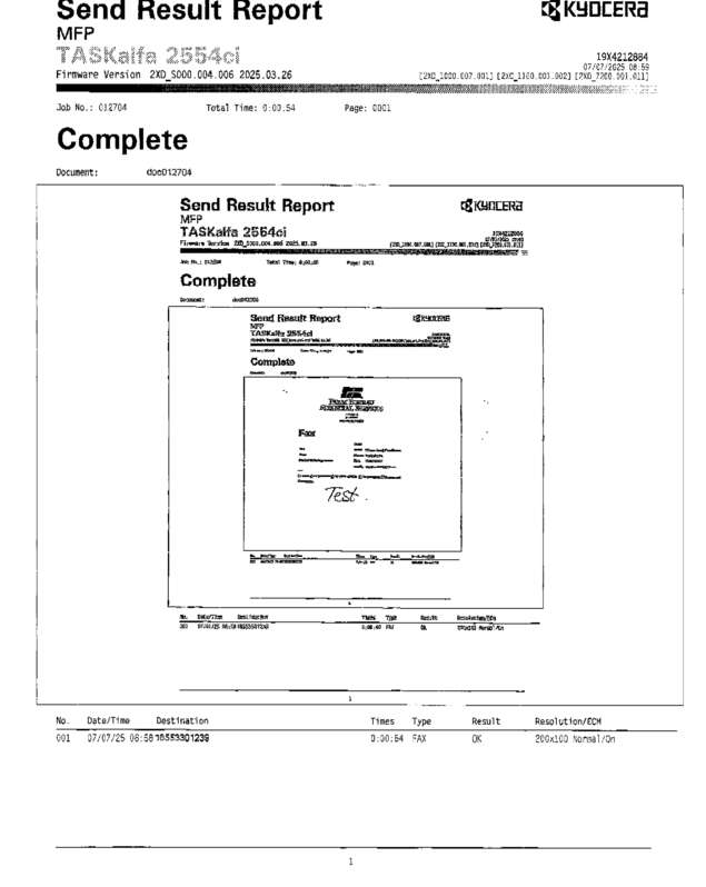 fax page